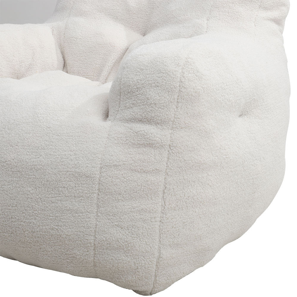 Teddy Soft Tufted Foam Bean Bag Chair