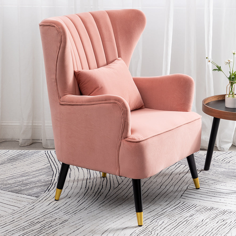 Comfy Velvet Upholstered Armchair