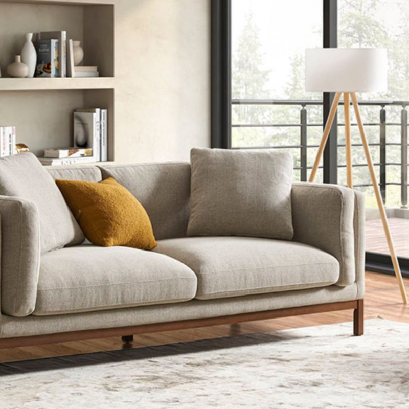 Elegant Removable Fabric Oak Sofa