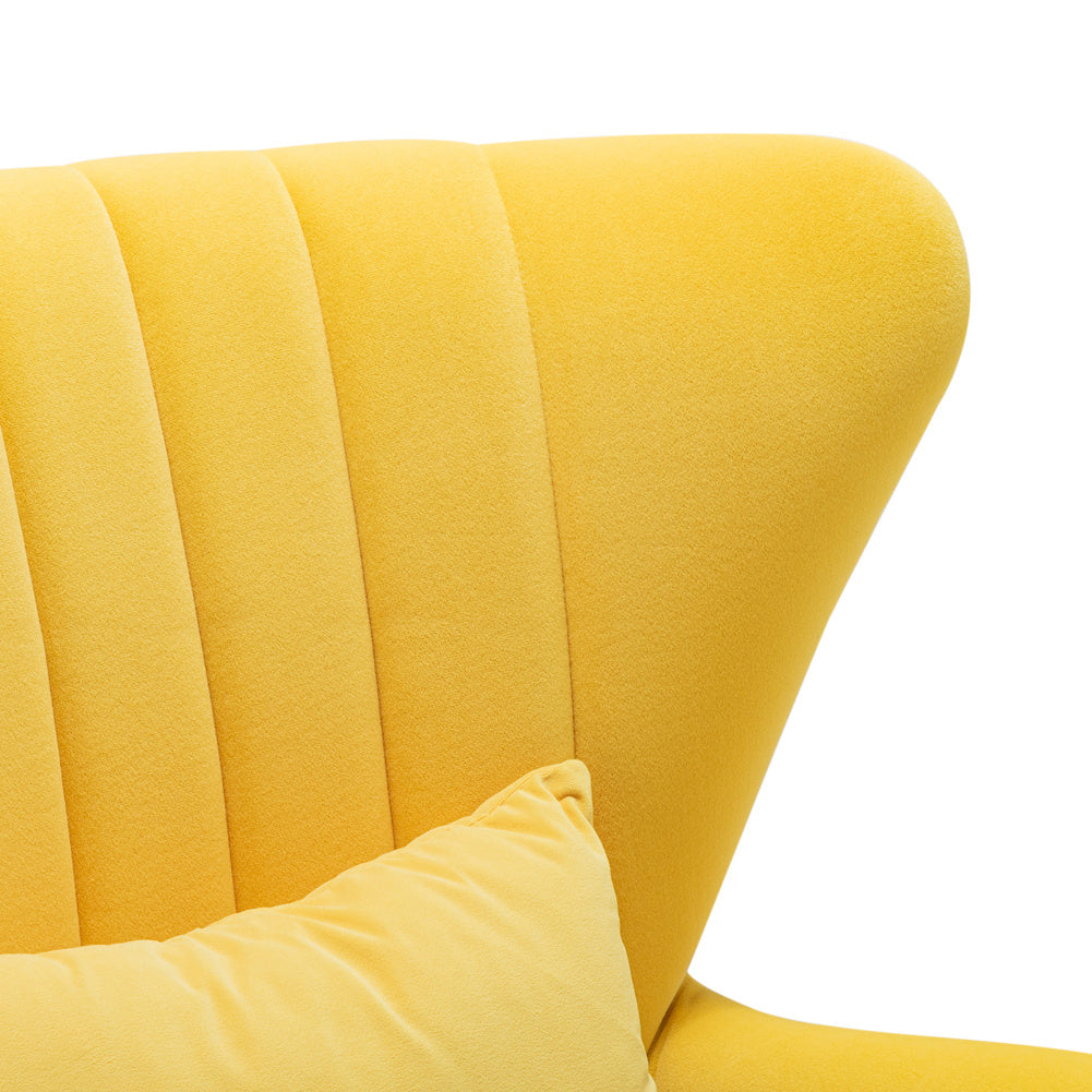 Comfy Velvet Upholstered Armchair