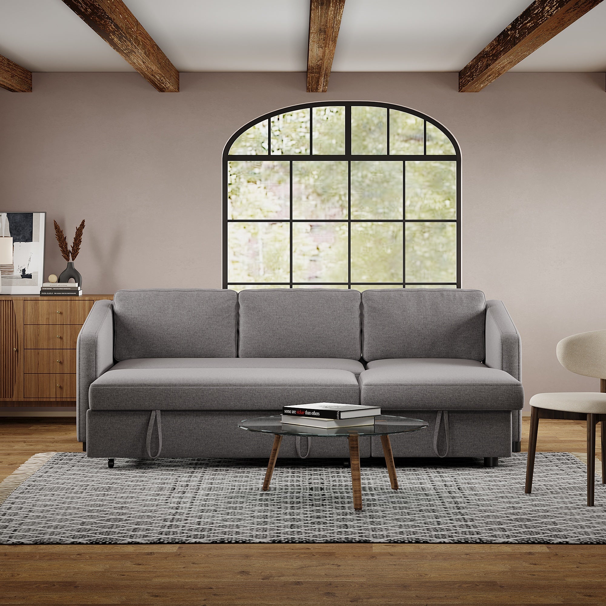 L-Shaped Corner 3 Seater Sofa Bed with Storage