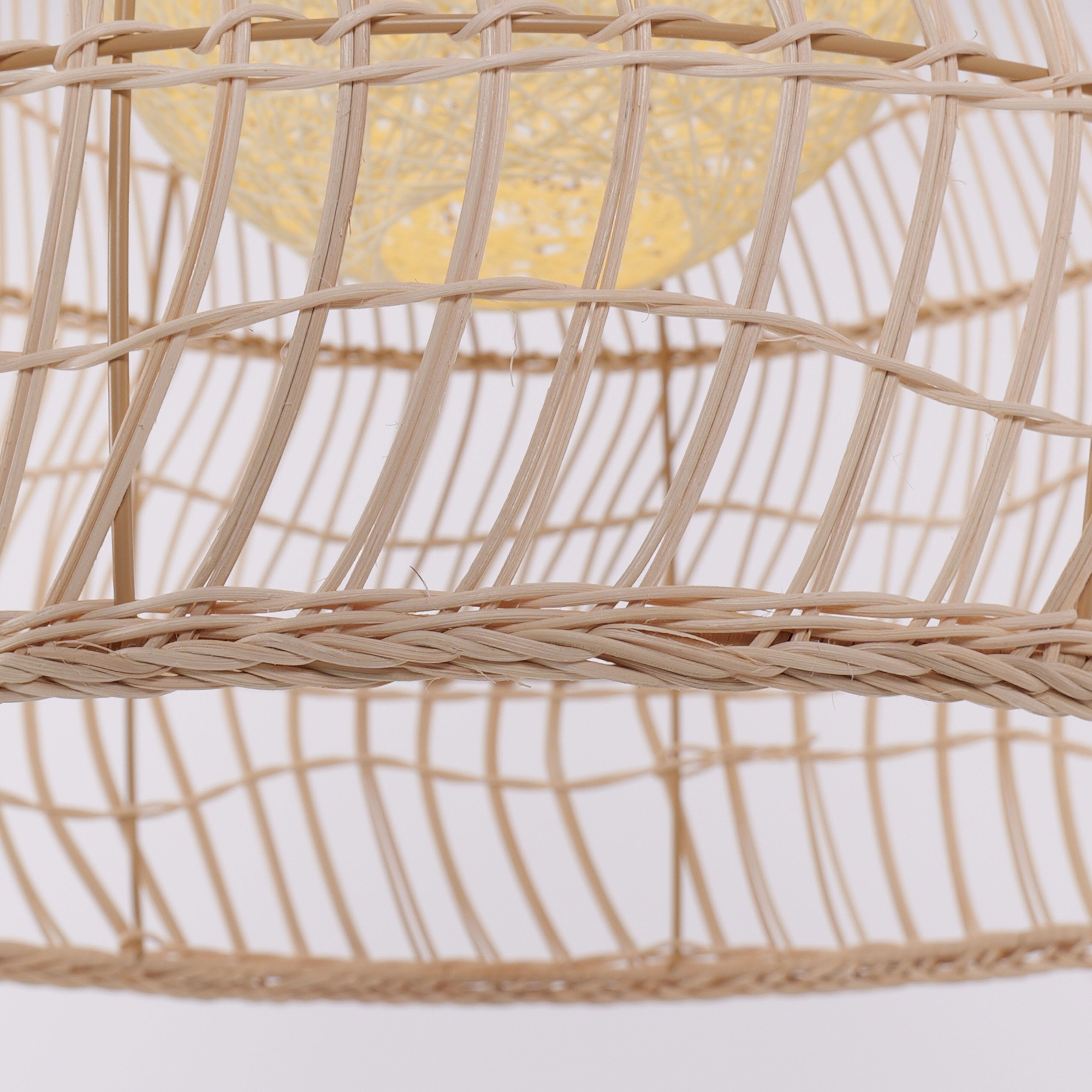 Lightsin Natural Rattan Pendant Light | Handwoven Ceiling Lamp for Kitchen & Dining Room Lightsin UK 