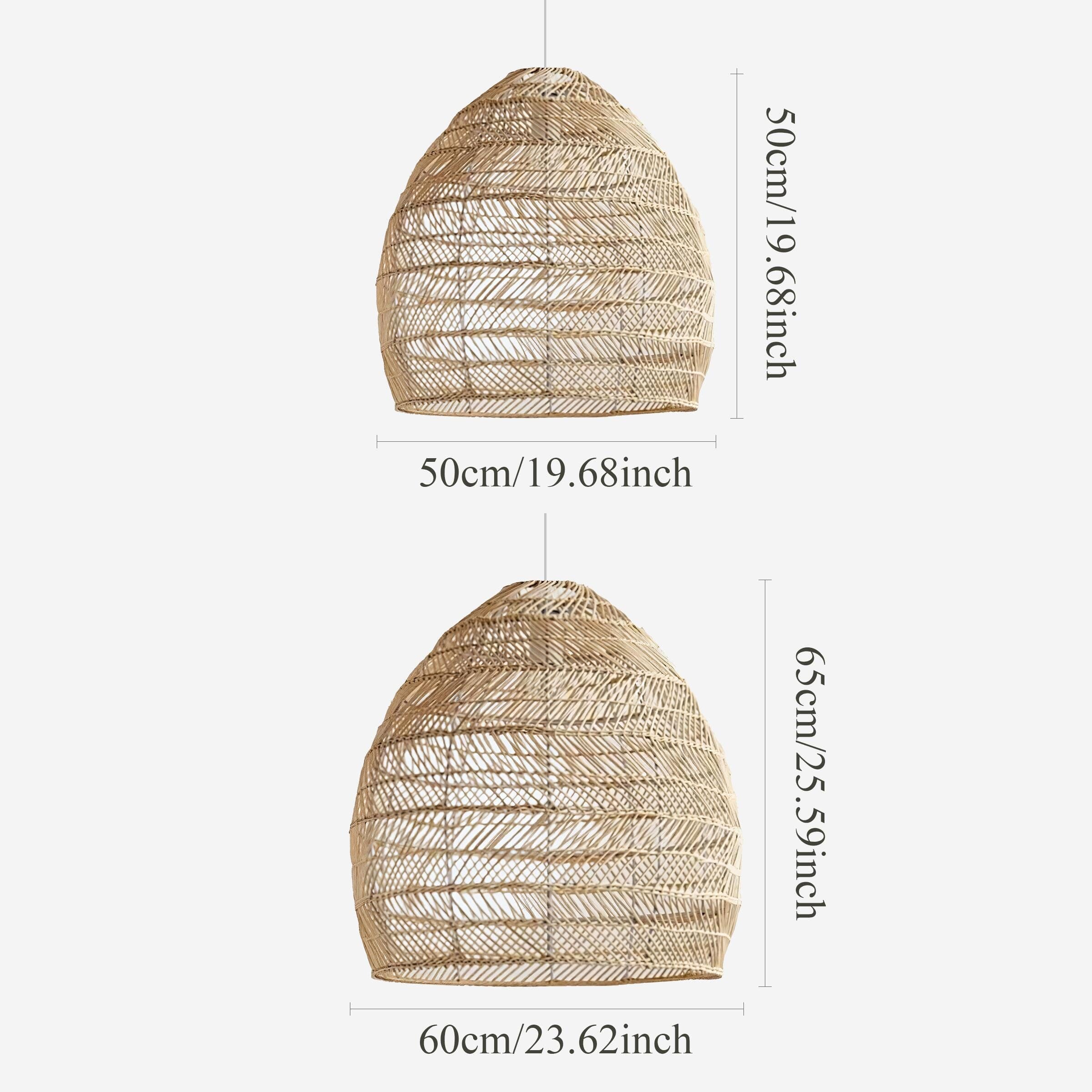 Lightsin Natural Rattan Pendant Light | Handwoven Ceiling Lamp for Kitchen & Dining Room Lightsin UK 