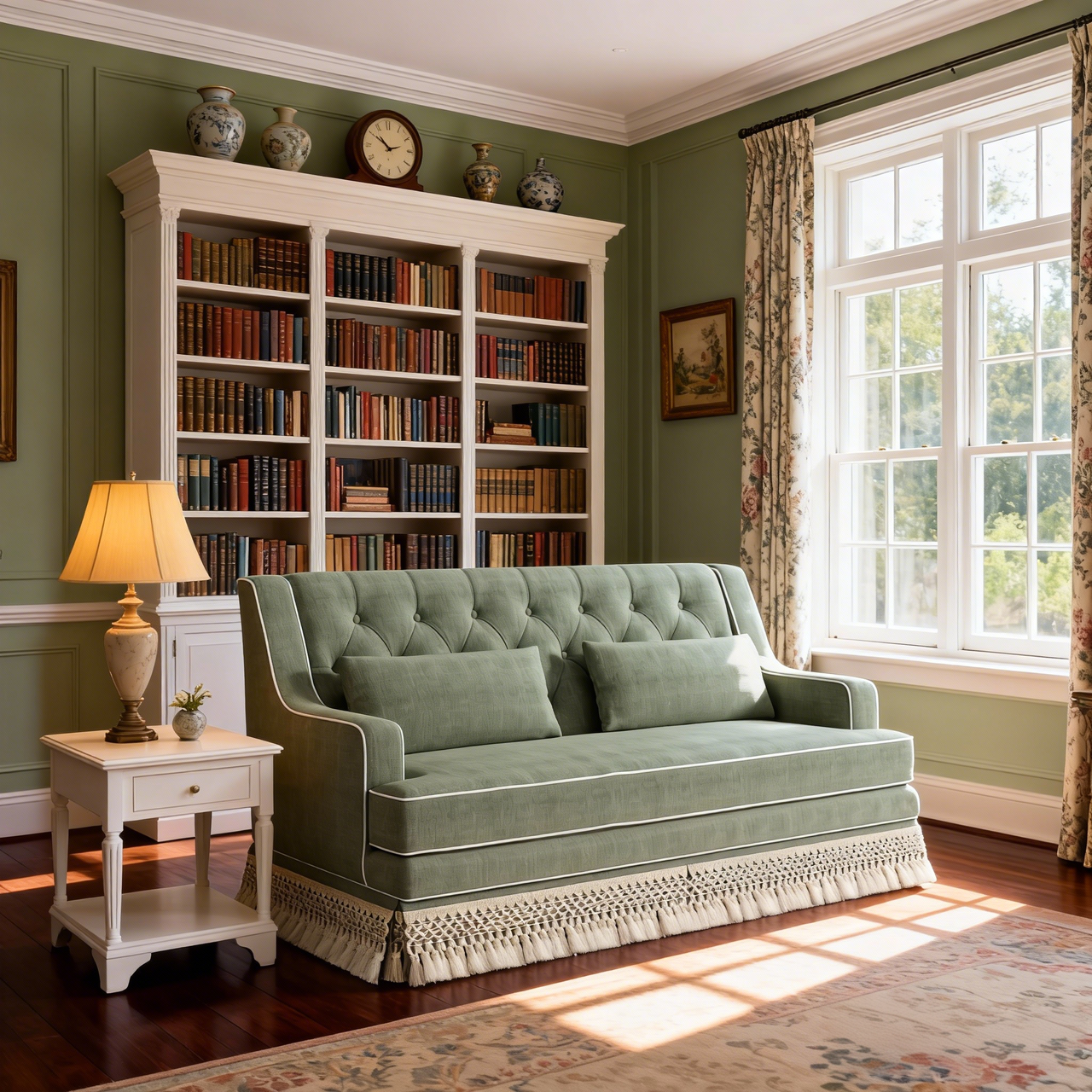 #Colour_Muted Green Cotton Linen