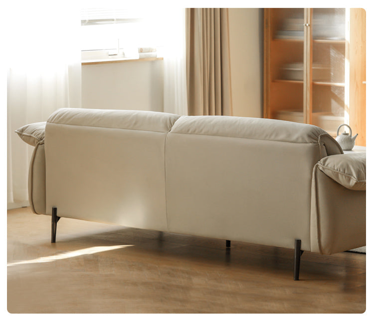 Milky White Deep-Seated Tech-Cloth Sofa