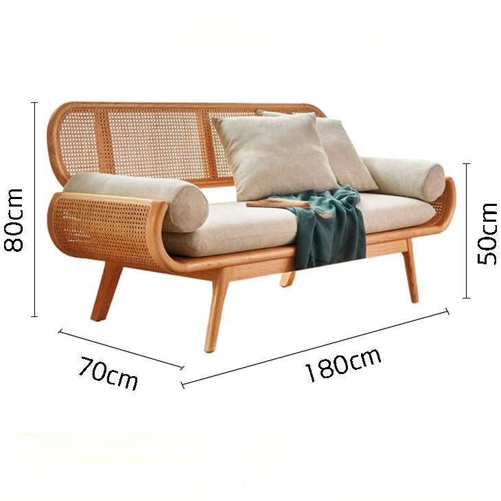 ComforTable Solid Wood Rattan Sofa