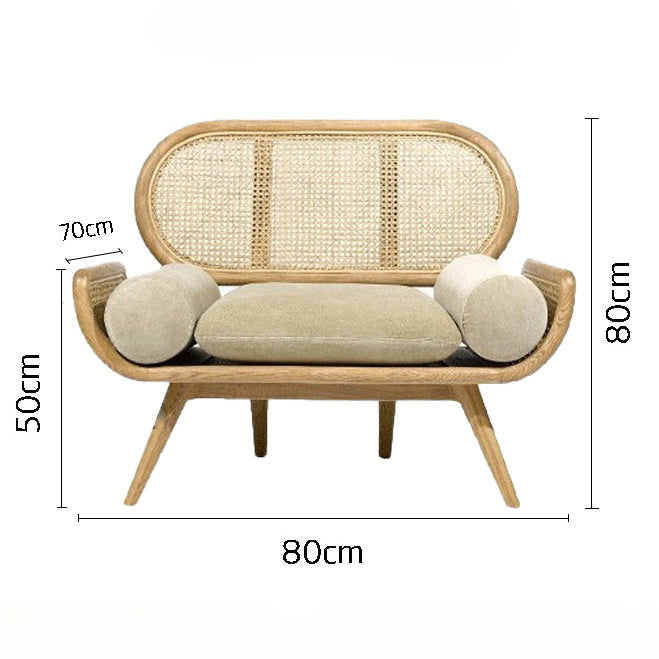 ComforTable Solid Wood Rattan Sofa