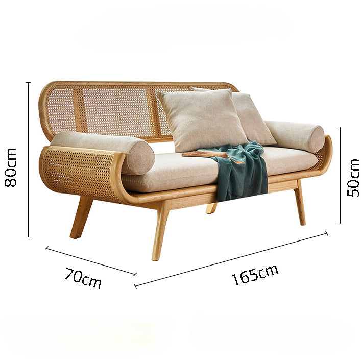 ComforTable Solid Wood Rattan Sofa