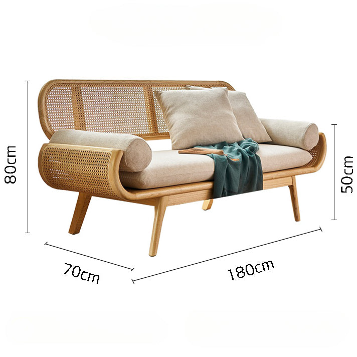 ComforTable Solid Wood Rattan Sofa